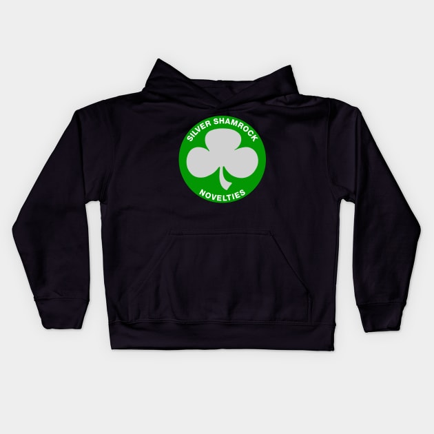 Silver Shamrock Novelties Kids Hoodie by Pikan The Wood Art